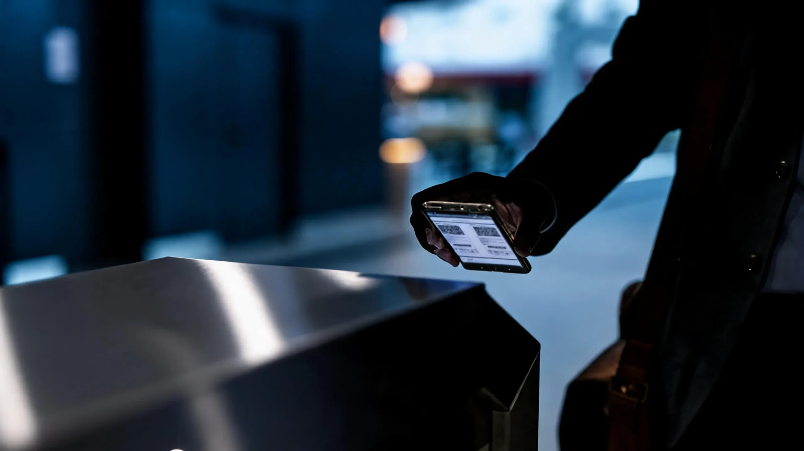 user scanning entry pass