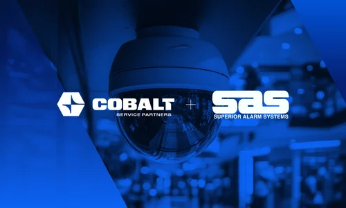 Cobalt and Superior Alarm Systems logo lockup thumbnail