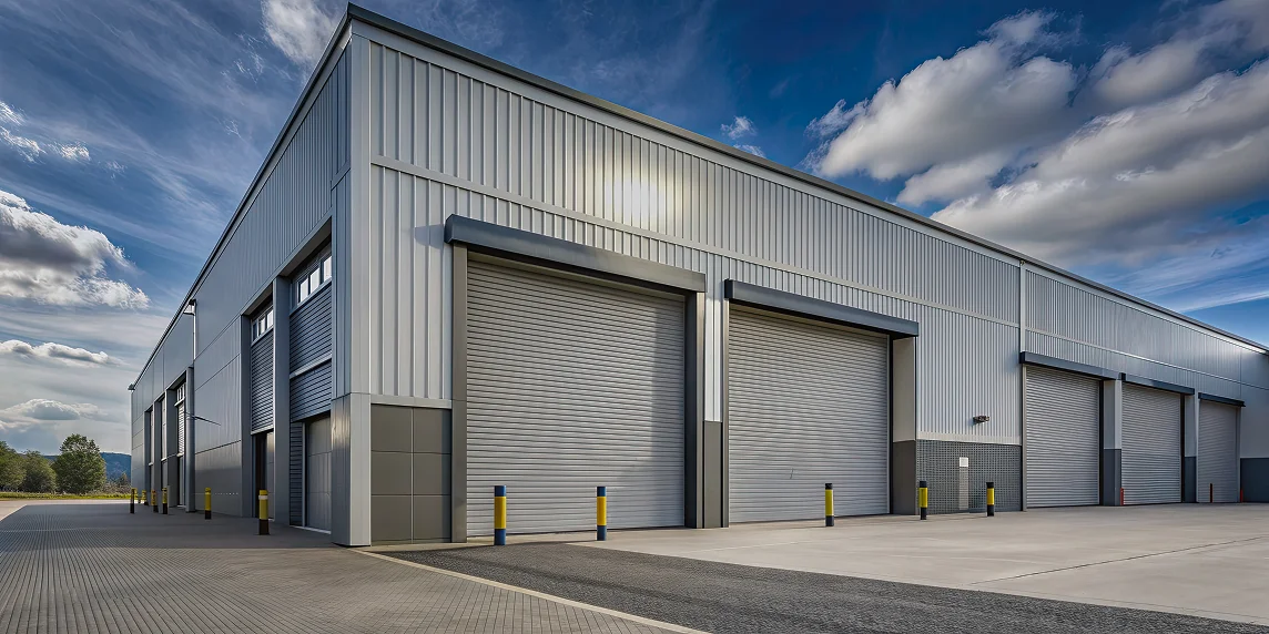 loading dock at logistics warehouse