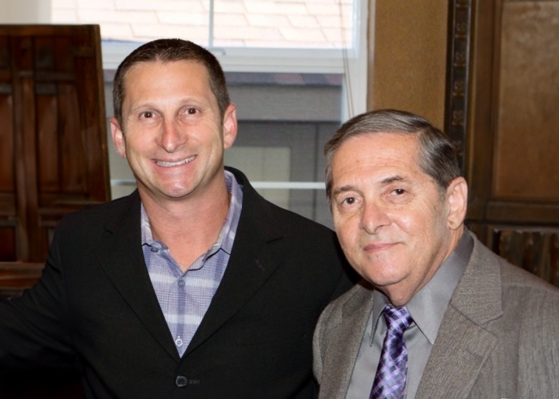 Jerry Fields and his father, Sy Fields