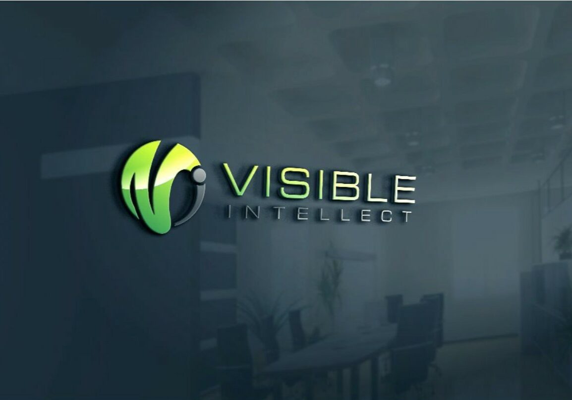 Visible Intellect logo on top of office background